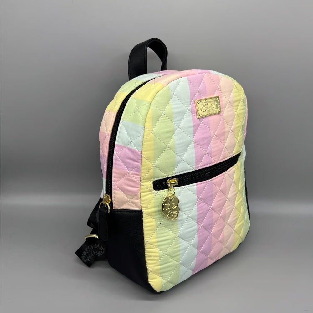 Betsey Johnson Quilted Pastel Backpack - Picture 3 of 11
